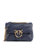Pinko Love Puff Mini Sac porté épaule blu indaco ombroso/antique gold