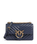 Pinko Love One Mini Sac porté épaule blu indaco ombroso/antique gold