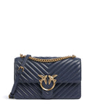 Pinko Love One Classic Sac porté épaule blu indaco ombroso/antique gold