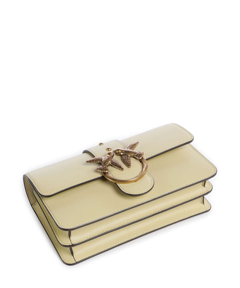 Pinko Love One Mini Crossbody bag giallo vaniglia/antique gold