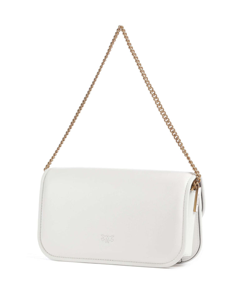 Pinko Love Box Horizontal Shoulder bag bianco nembo/antique gold