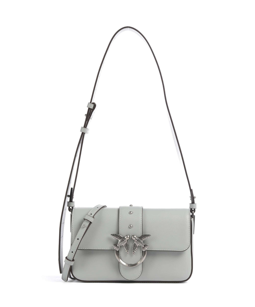 Pinko Love One Mini Slouchy Shoulder bag grigio perla/old silver