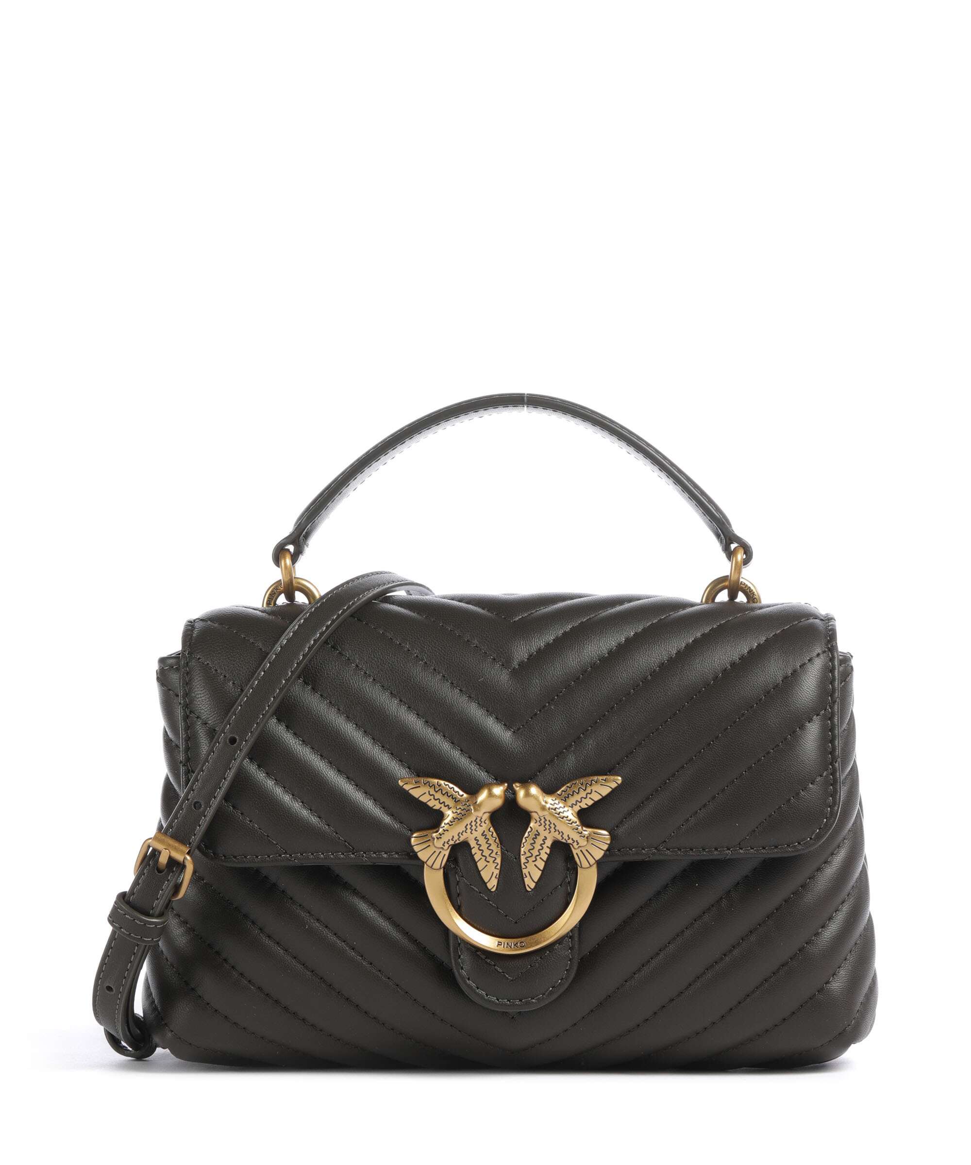 Pinko Love Lady Puff Mini Handbag verde fango/antique gold