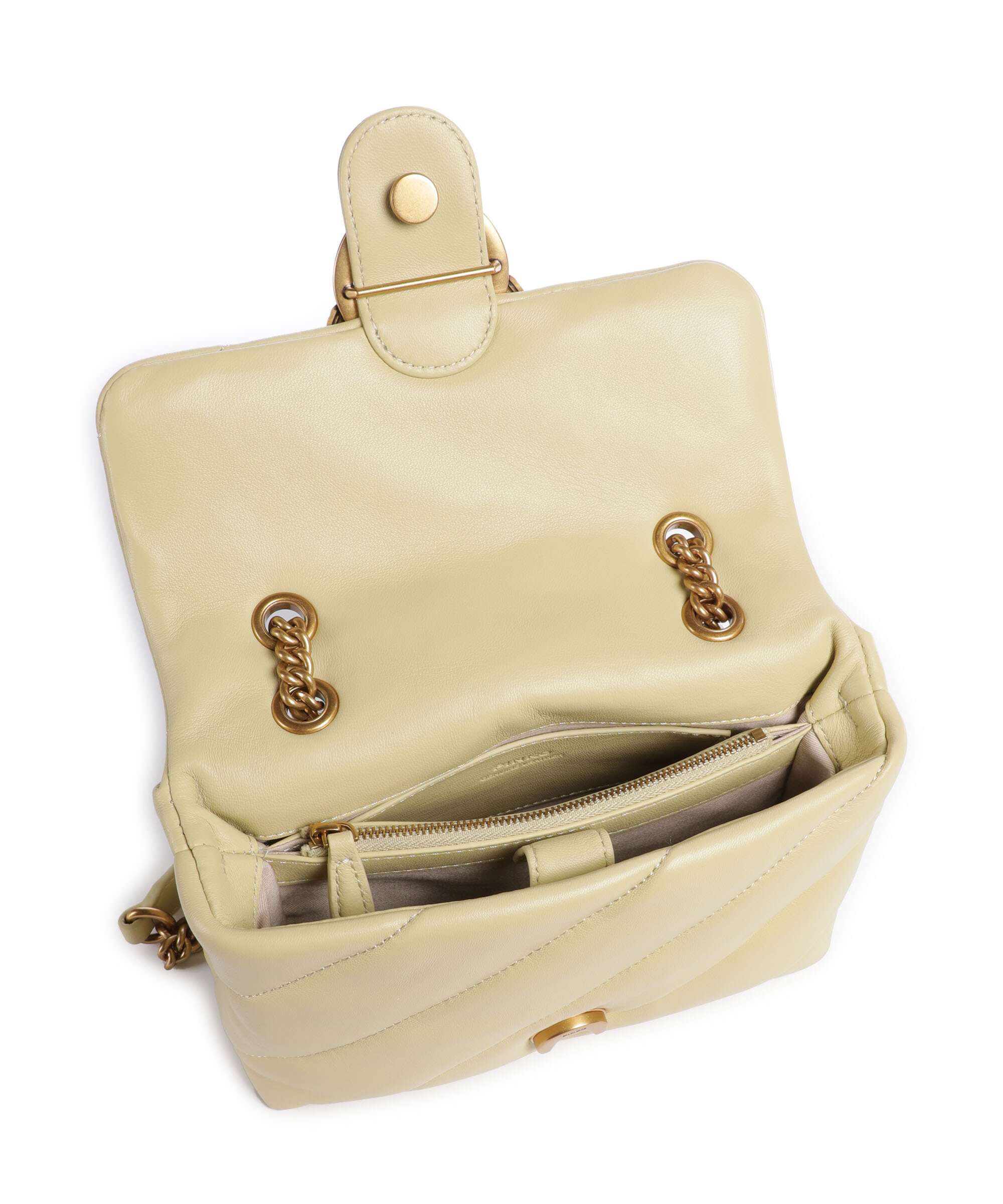 Pinko Love Puff Mini Shoulder bag giallo vaniglia/antique gold