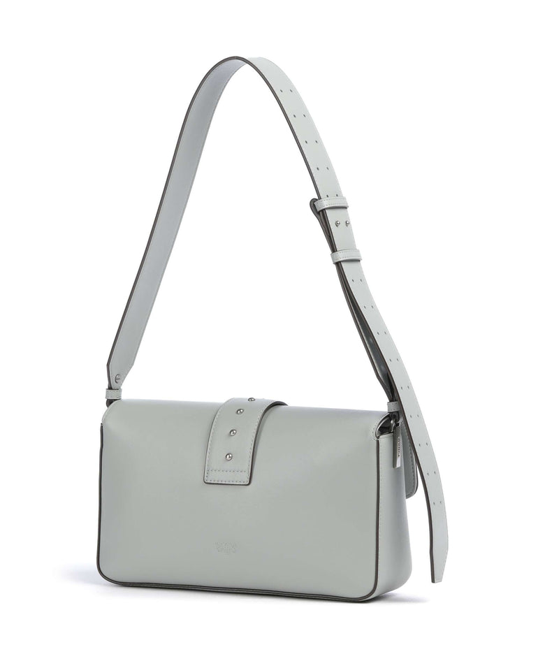 Pinko Love One Classic Slouchy Shoulder bag grigio perla/old silver