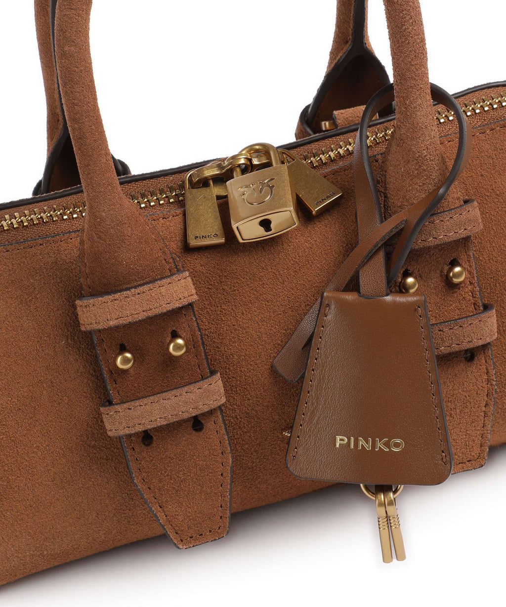 Pinko Bowling Horizontal Handbag marrone/leone/antique gold
