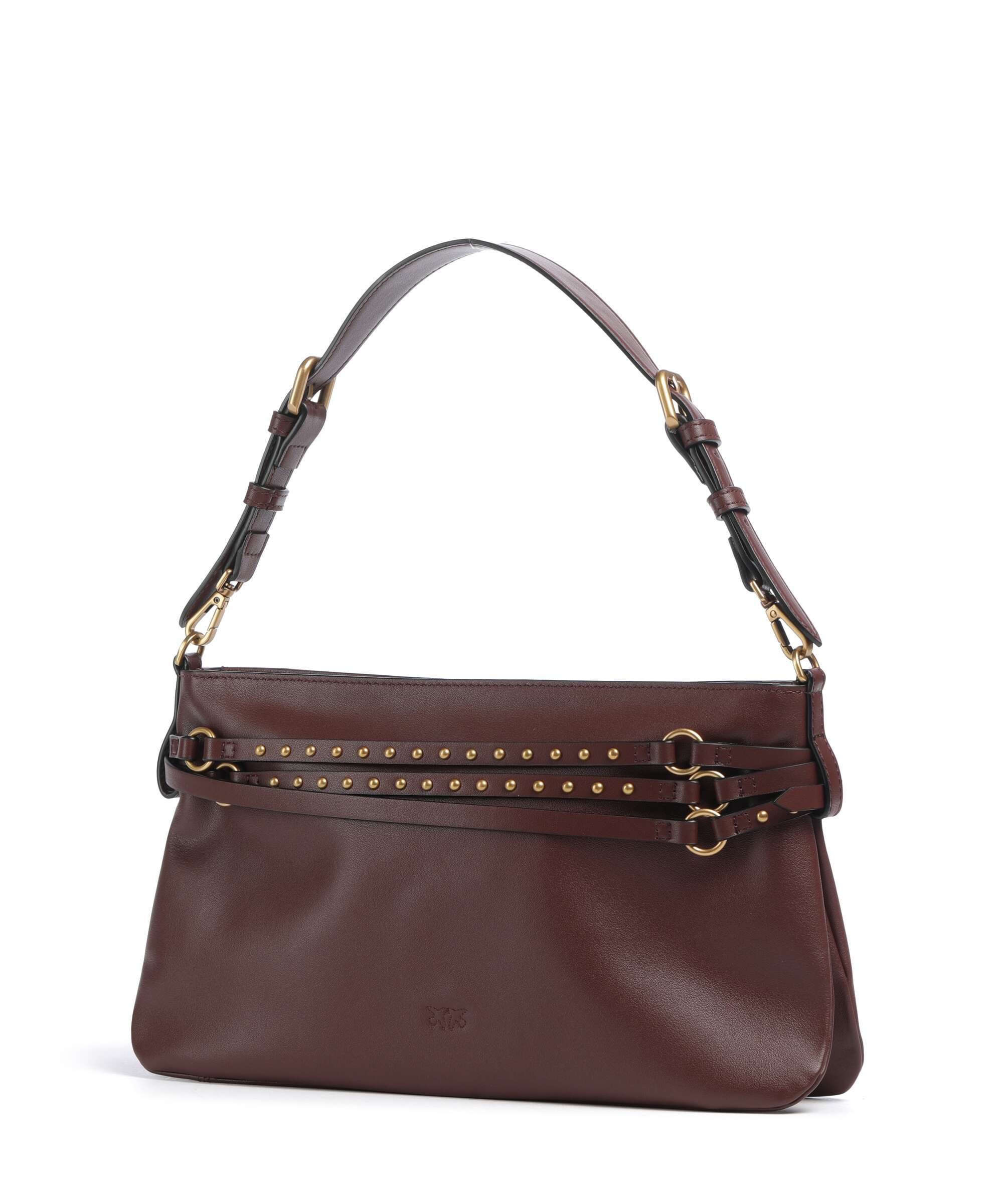 Pinko Belt Classic Shoulder bag burgundy wine/antique gold