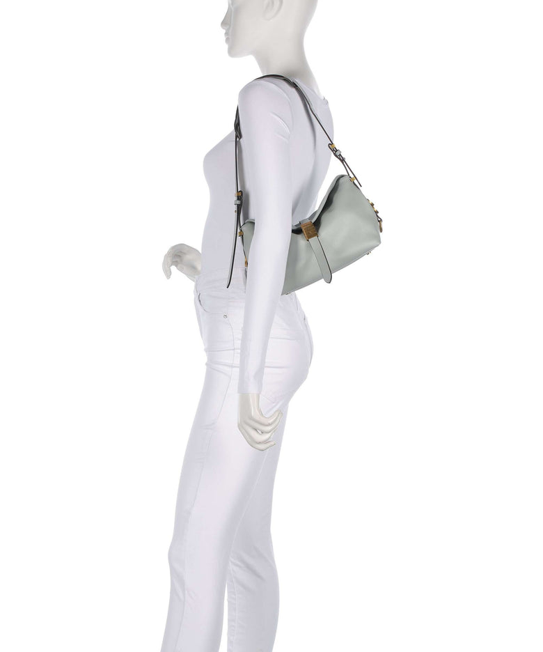 Pinko Saddle Horizontal Mini Shoulder bag grigio perla/antique gold