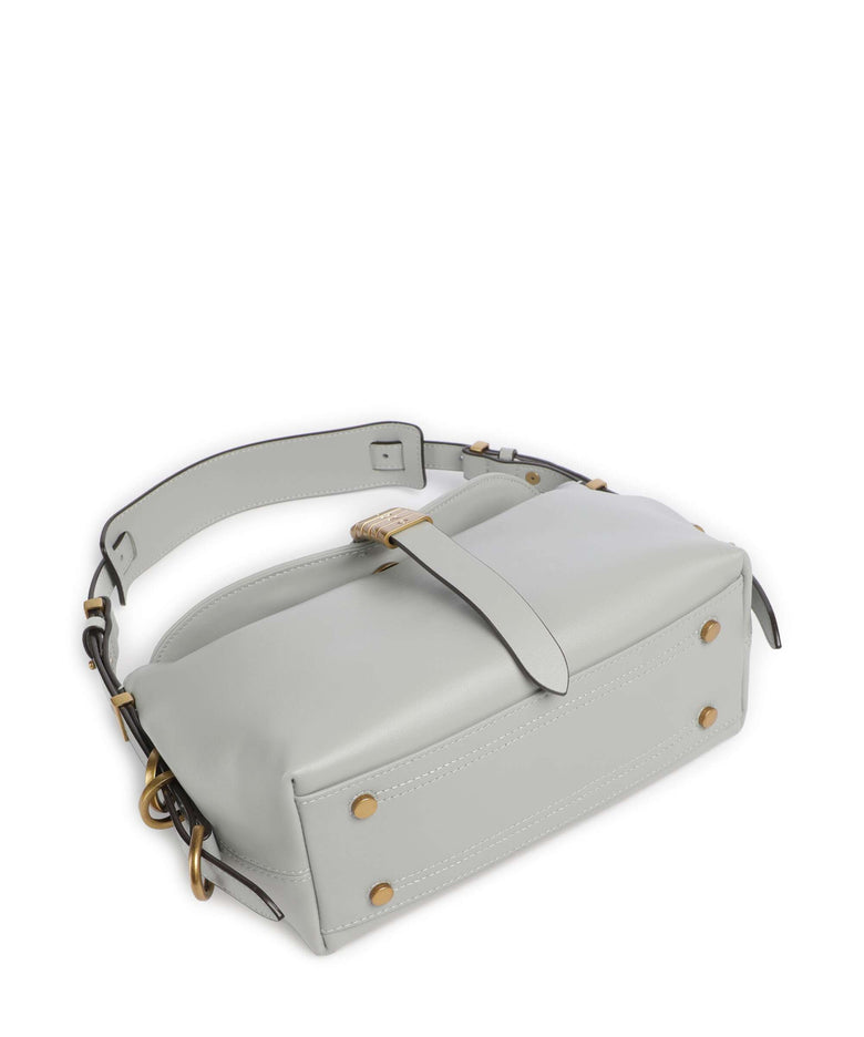 Pinko Saddle Horizontal Mini Shoulder bag grigio perla/antique gold