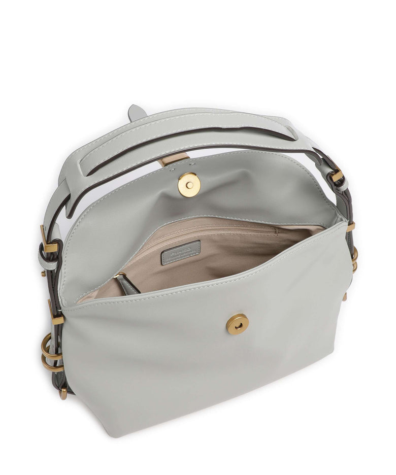 Pinko Saddle Horizontal Mini Shoulder bag grigio perla/antique gold