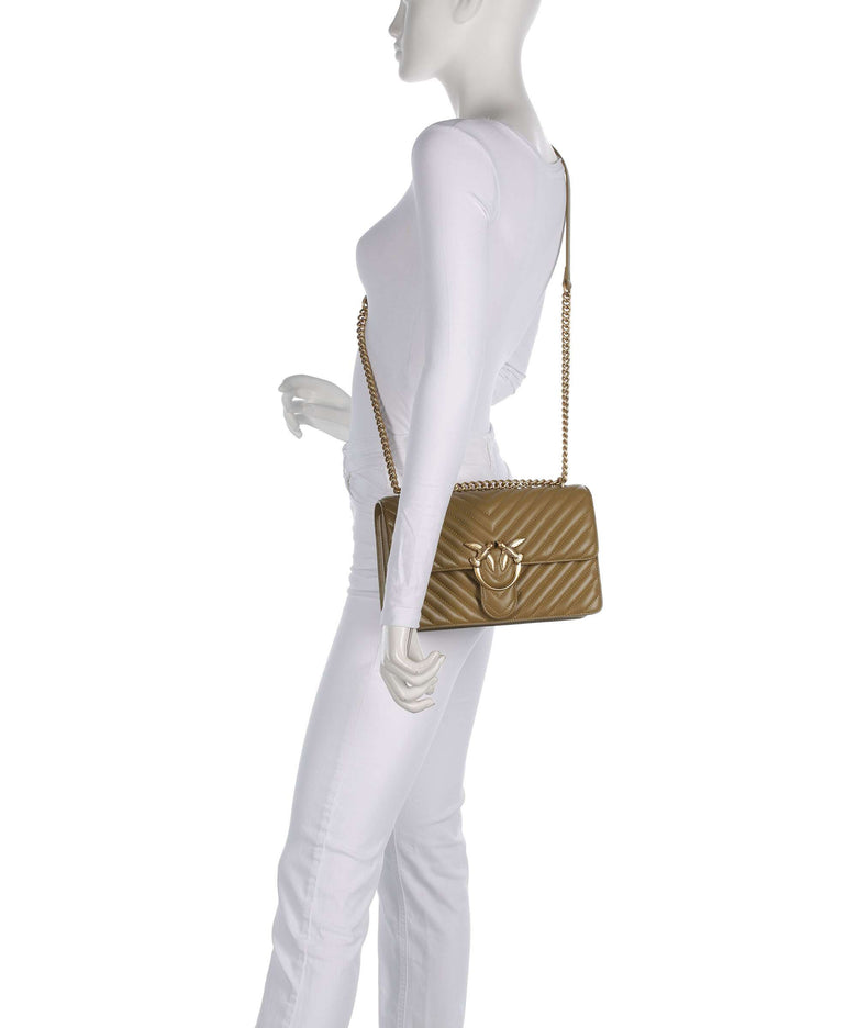 Pinko Love One Classic Shoulder bag verde canguro/antique gold