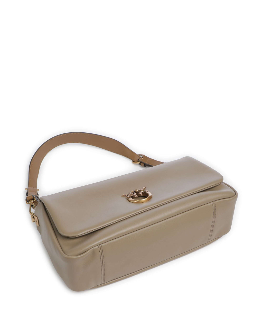 Pinko Click Soft Horizontal Shoulder bag marrone/caramella/antique gold