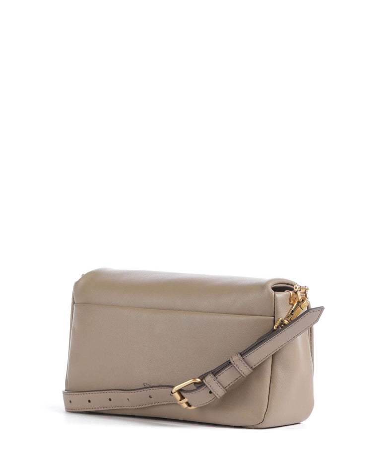 Pinko Click Soft Horizontal Mini Crossbody bag grigio talpa/antique gold