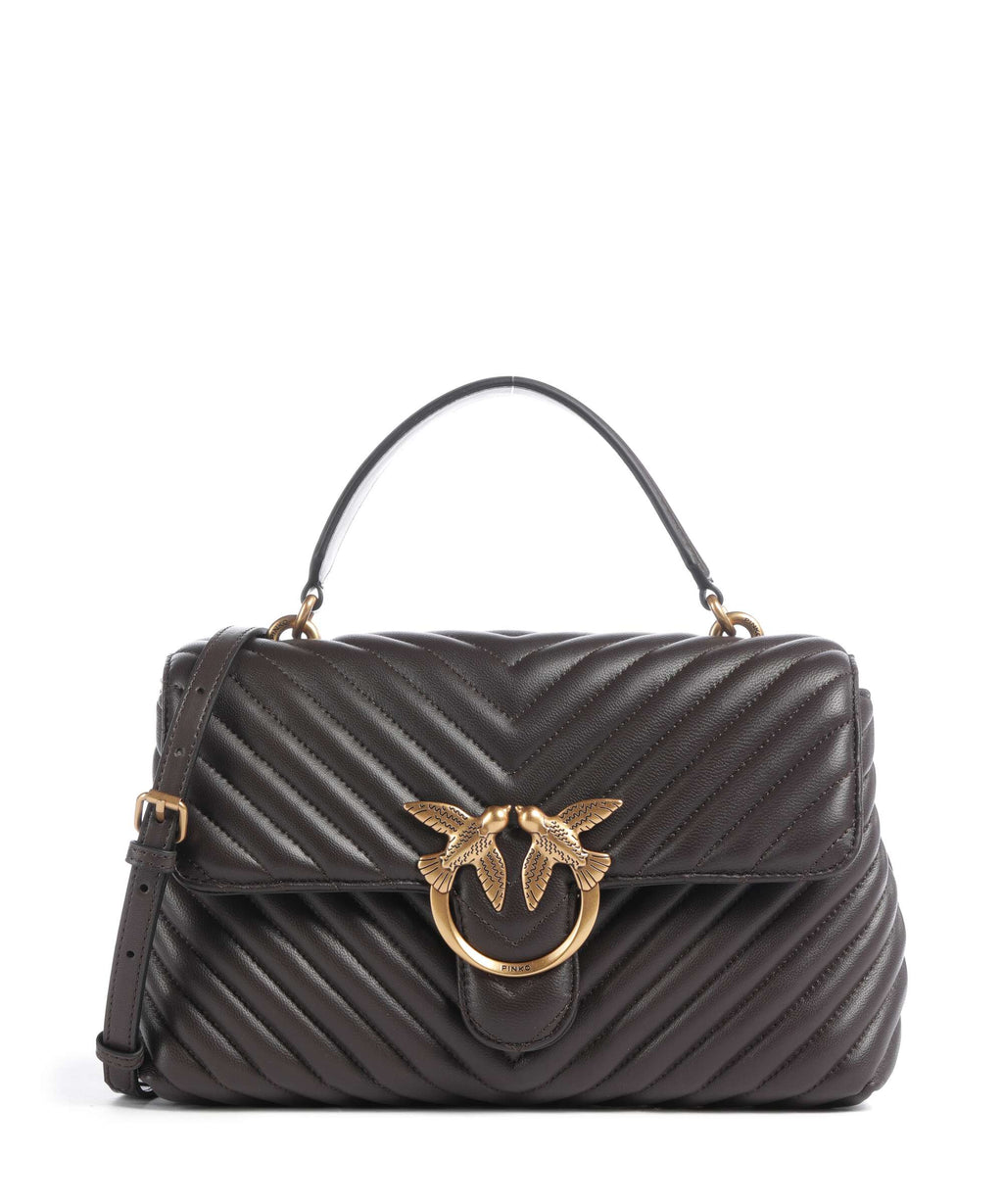 Pinko Love Lady Puff Classic Handbag marrone marasca/antique gold