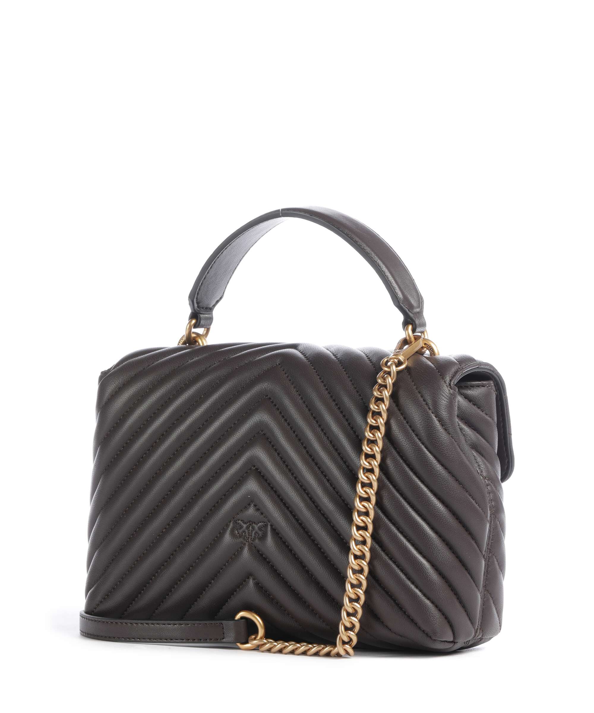 Pinko Love Lady Puff Mini Handbag marrone marasca/antique gold