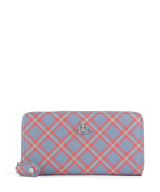 Vivienne Westwood Saffiano Printed Classic Portefeuille blue/orange tartan