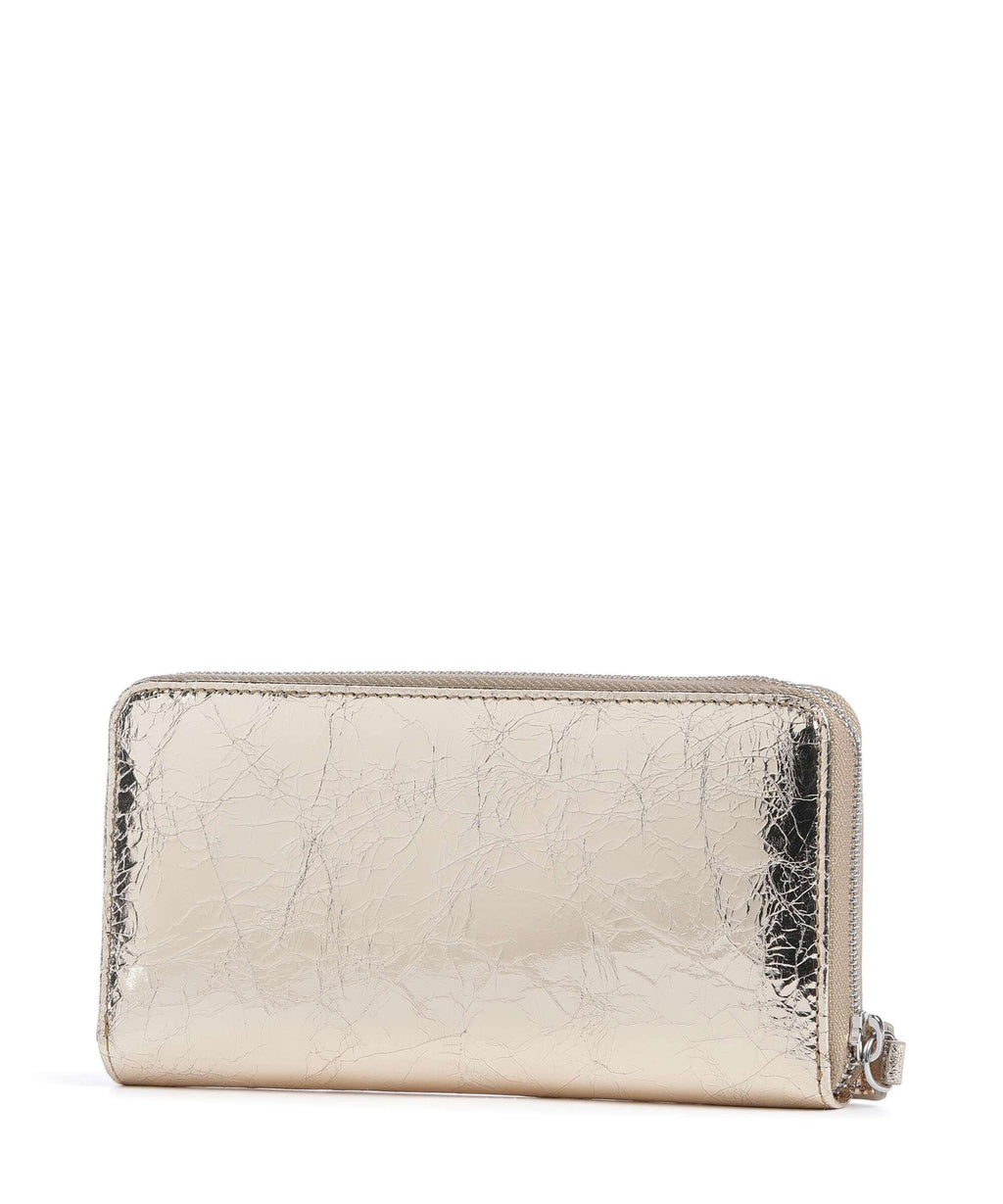 Vivienne Westwood Metallic Crinkle Classic Wallet gold