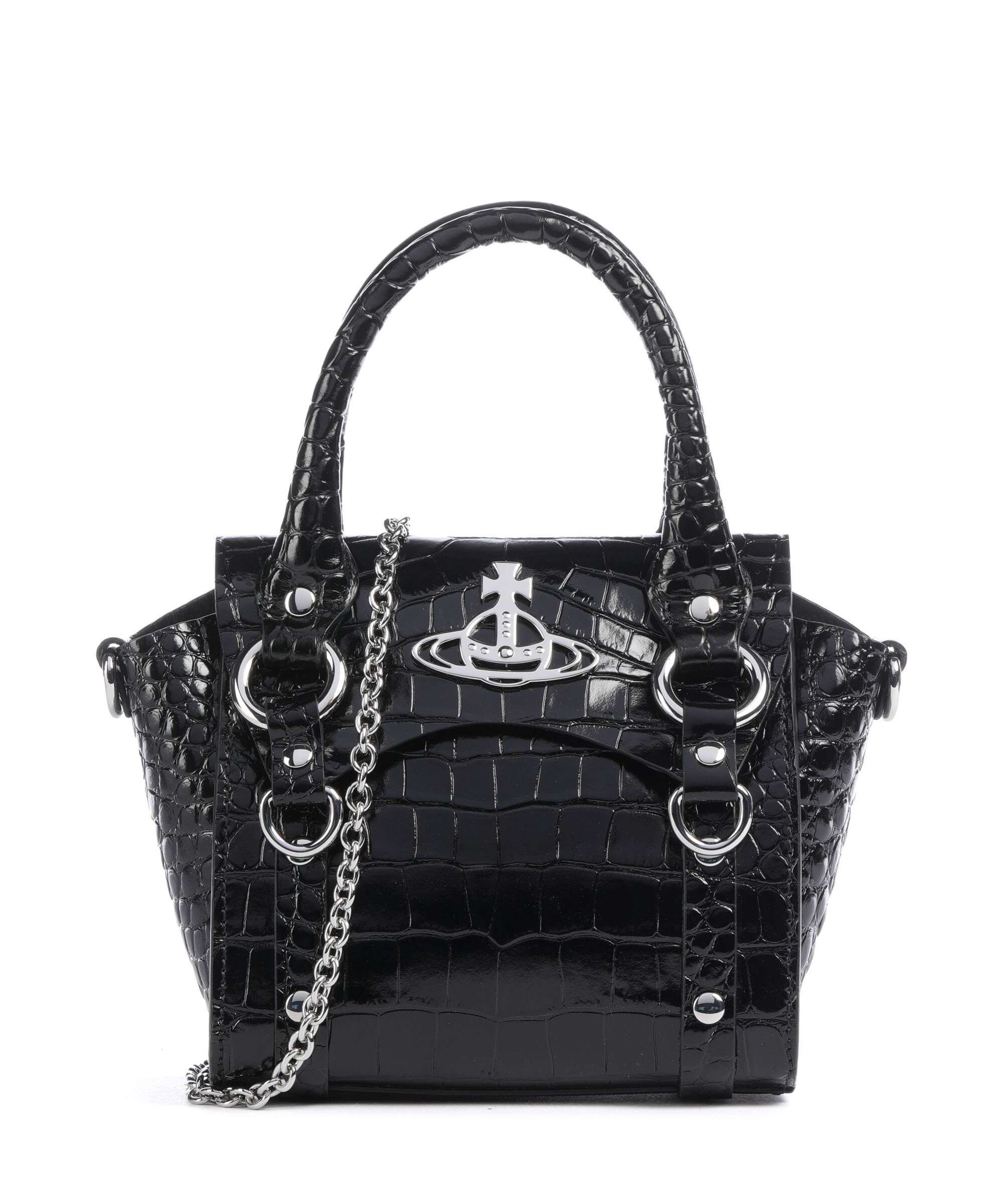 Vivienne Westwood Betty Embossed Croc Mini Crossbody bag black