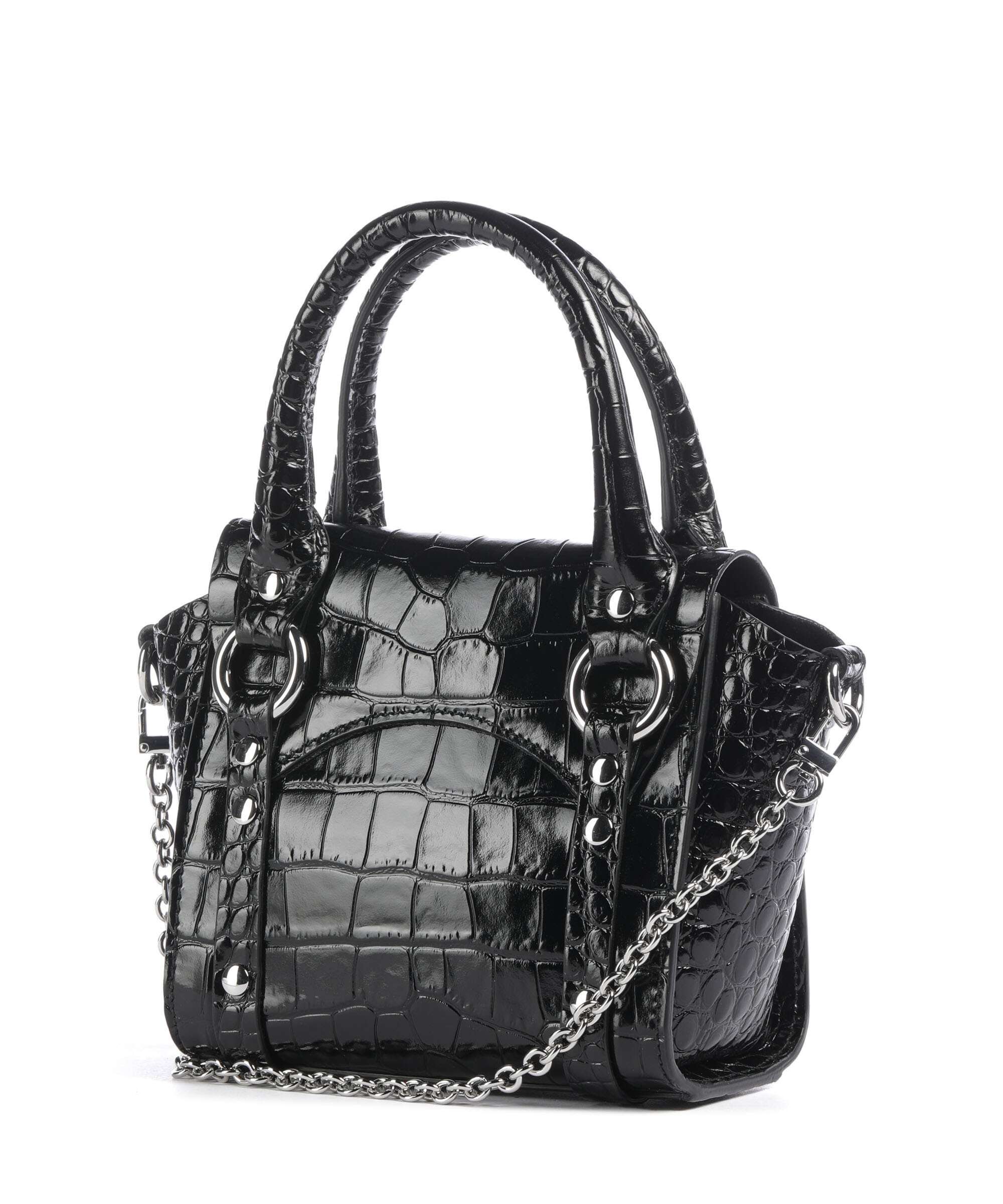 Vivienne Westwood Betty Embossed Croc Mini Crossbody bag black
