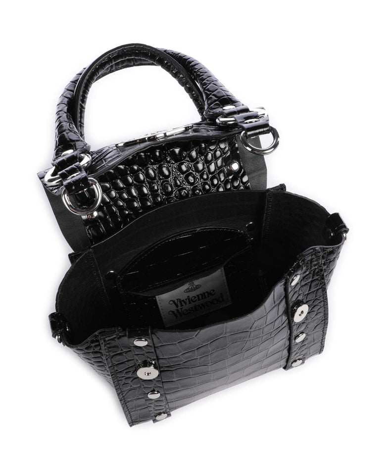 Vivienne Westwood Betty Embossed Croc Mini Crossbody bag black