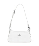 Vivienne Westwood Tasha Embossed Croc Mini Sac porté épaule white