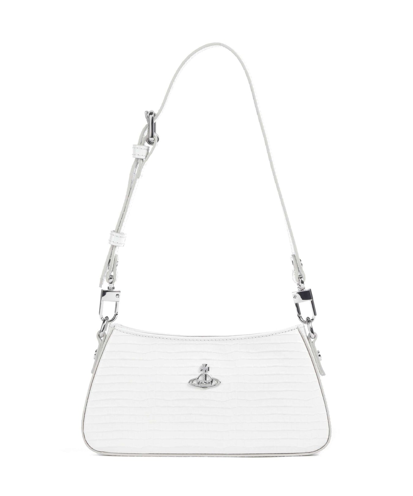 Vivienne Westwood Tasha Embossed Croc Mini Shoulder bag white