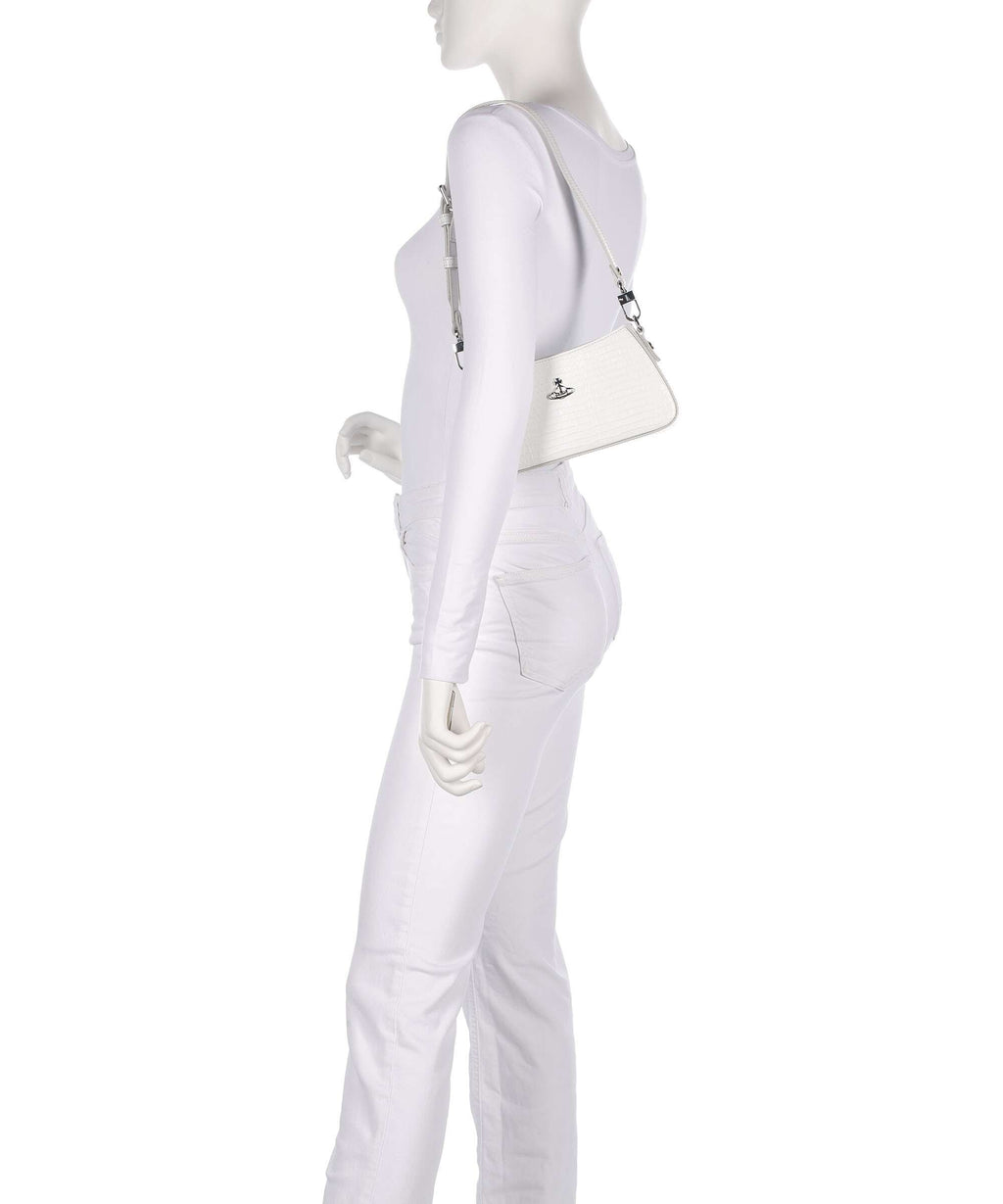 Vivienne Westwood Tasha Embossed Croc Mini Shoulder bag white