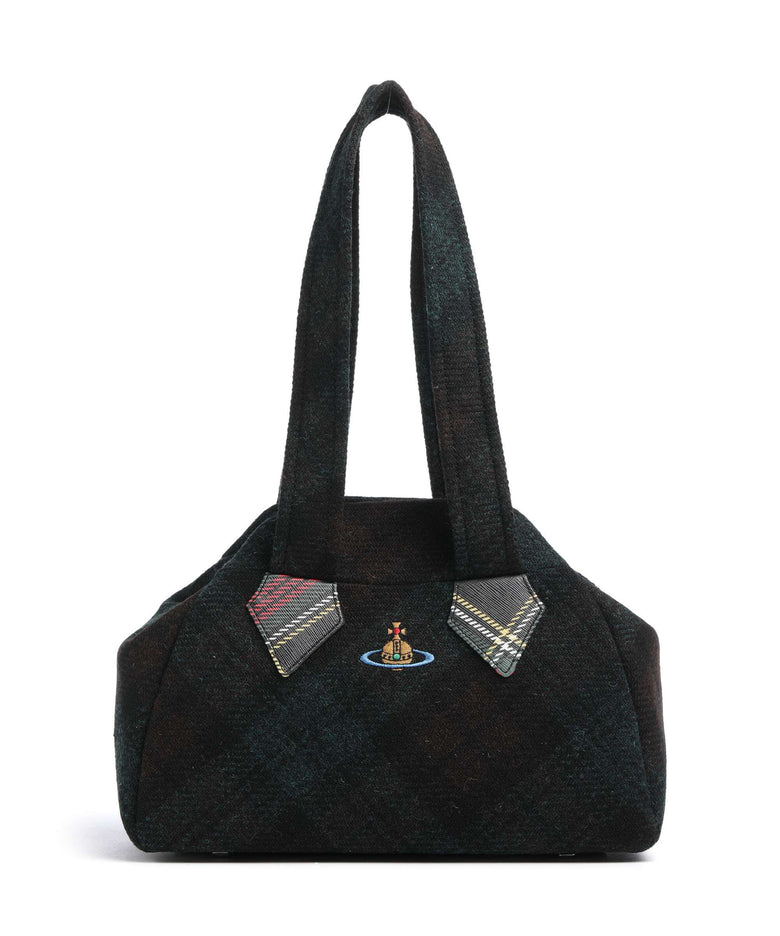 Vivienne Westwood Archive Harris Tweed Check Medium Shoulder bag dark check