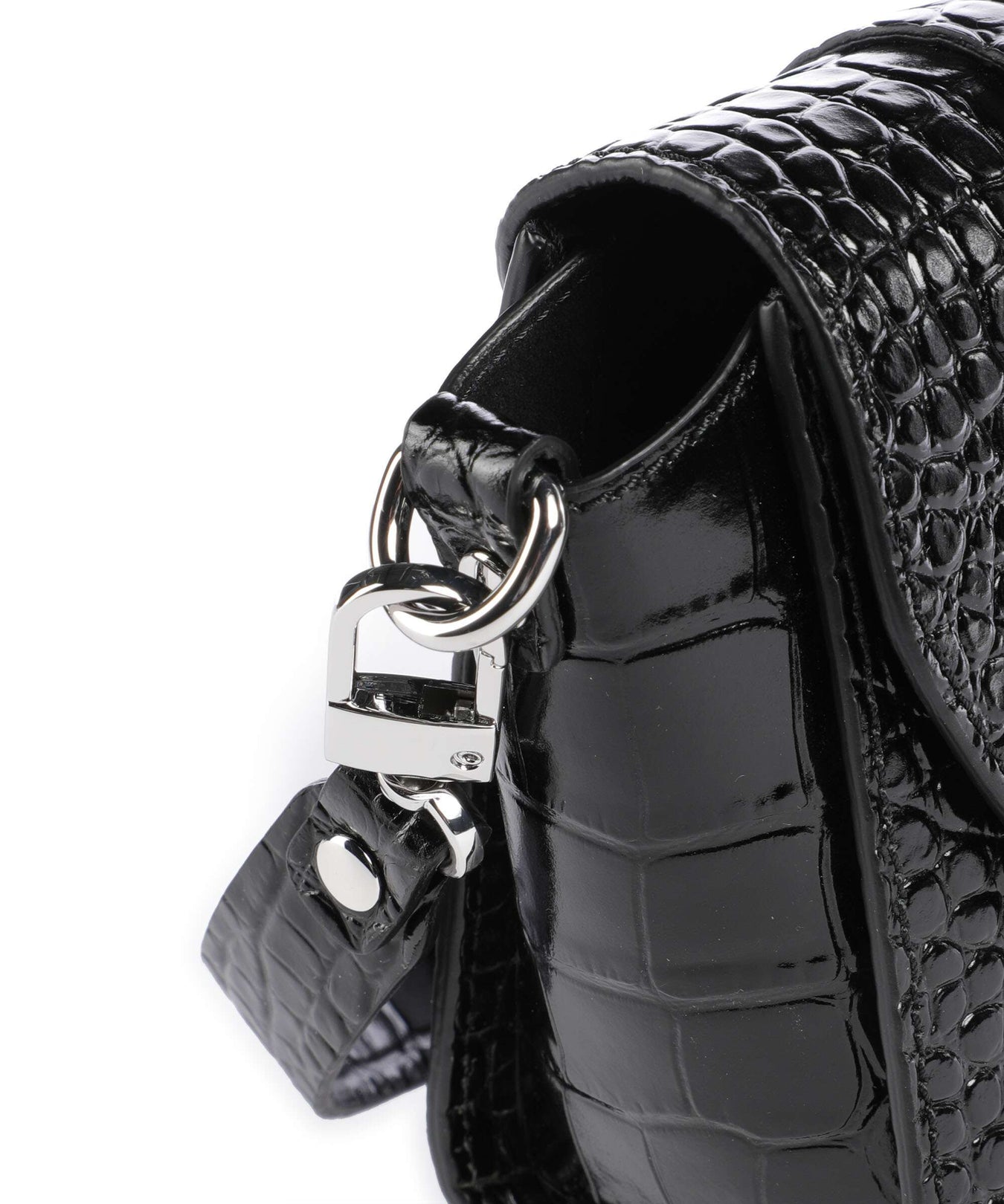 Vivienne Westwood Kimmy Embossed Croc Crossbody bag black
