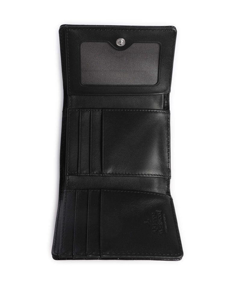 Vivienne Westwood Frame Embossed Croc Small Wallet black