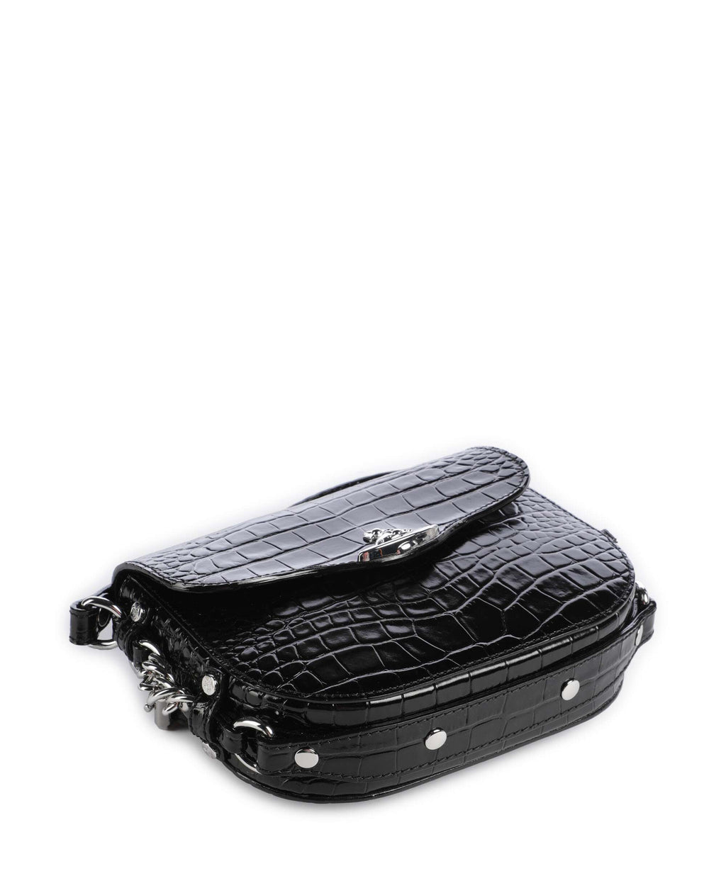 Vivienne Westwood Hunter Embossed Croc Crossbody bag black