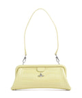 Vivienne Westwood Jane Frame Embossed Croc Shoulder bag lime green