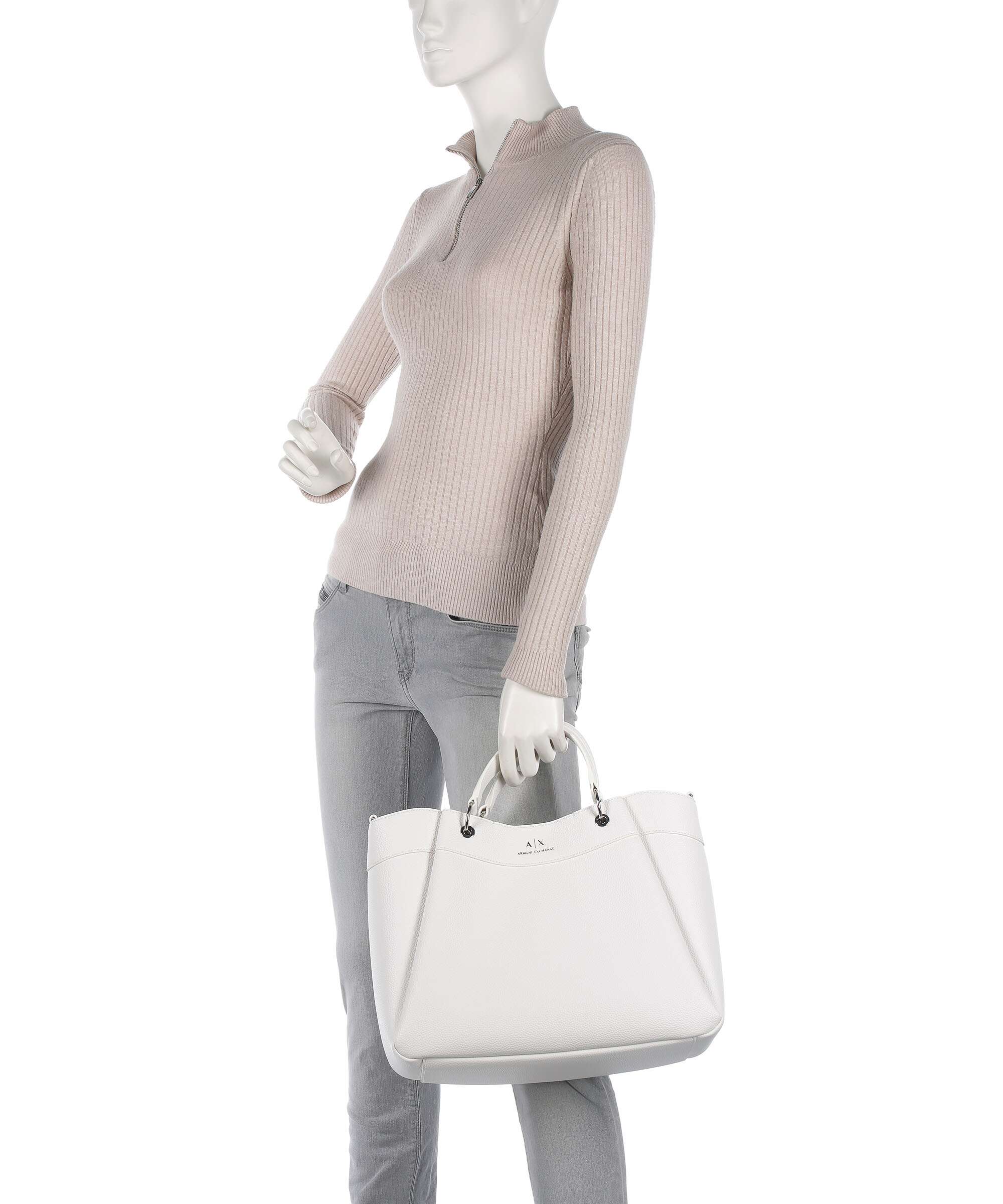 Armani Exchange Wave L Handbag bianco