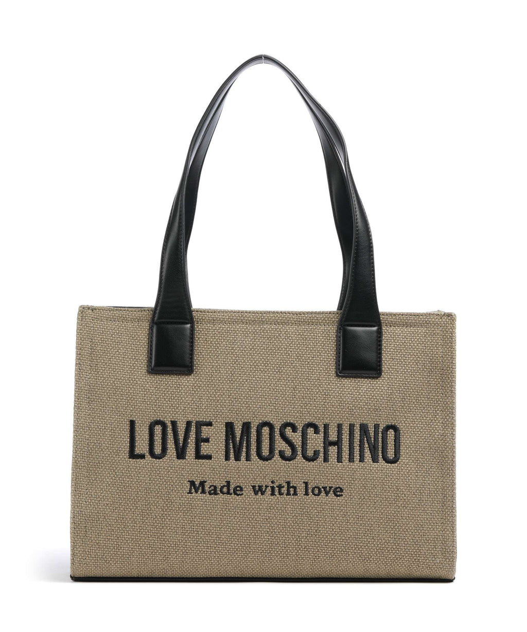 Love Moschino Cargo Canvas Tote bag black/gold