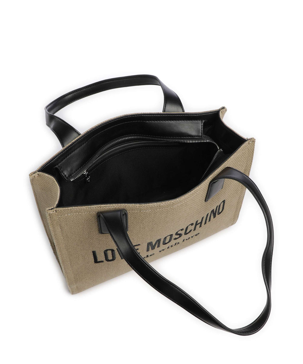 Love Moschino Cargo Canvas Tote bag black/gold