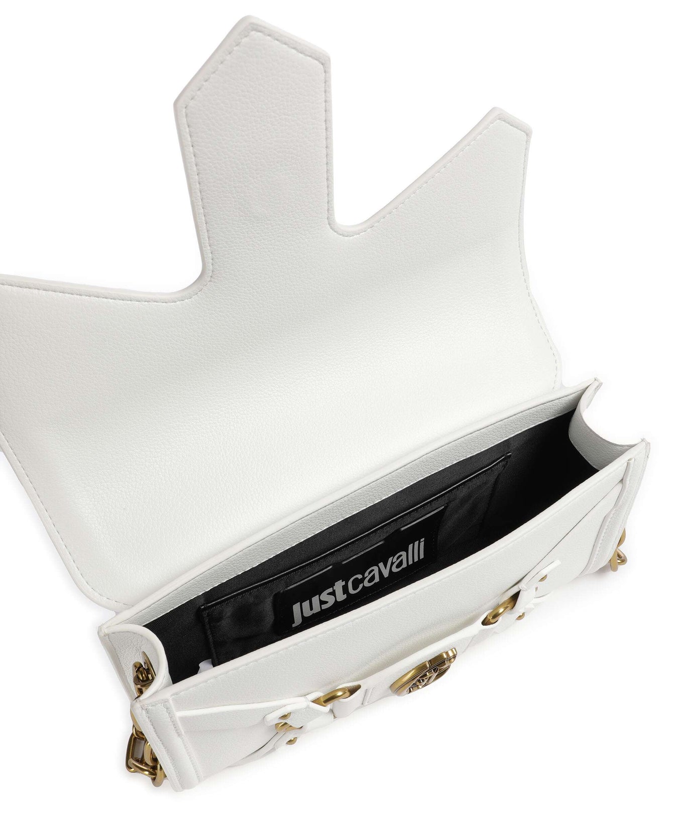 Just Cavalli Crossed Laces Crossbody bag white