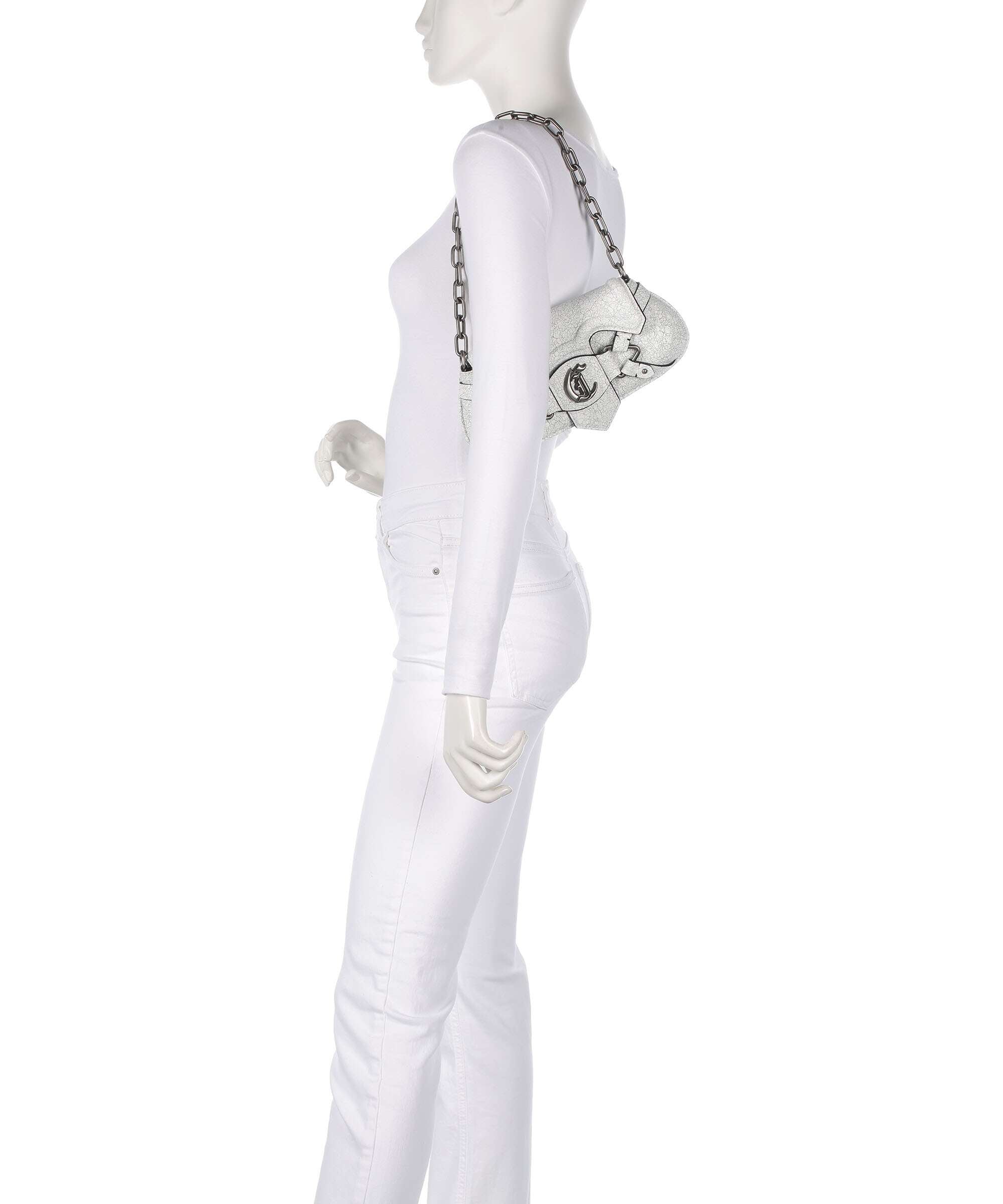 Just Cavalli Crossed Laces Shoulder bag white