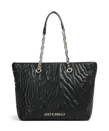 Just Cavalli Quilted Zebra Cabas black