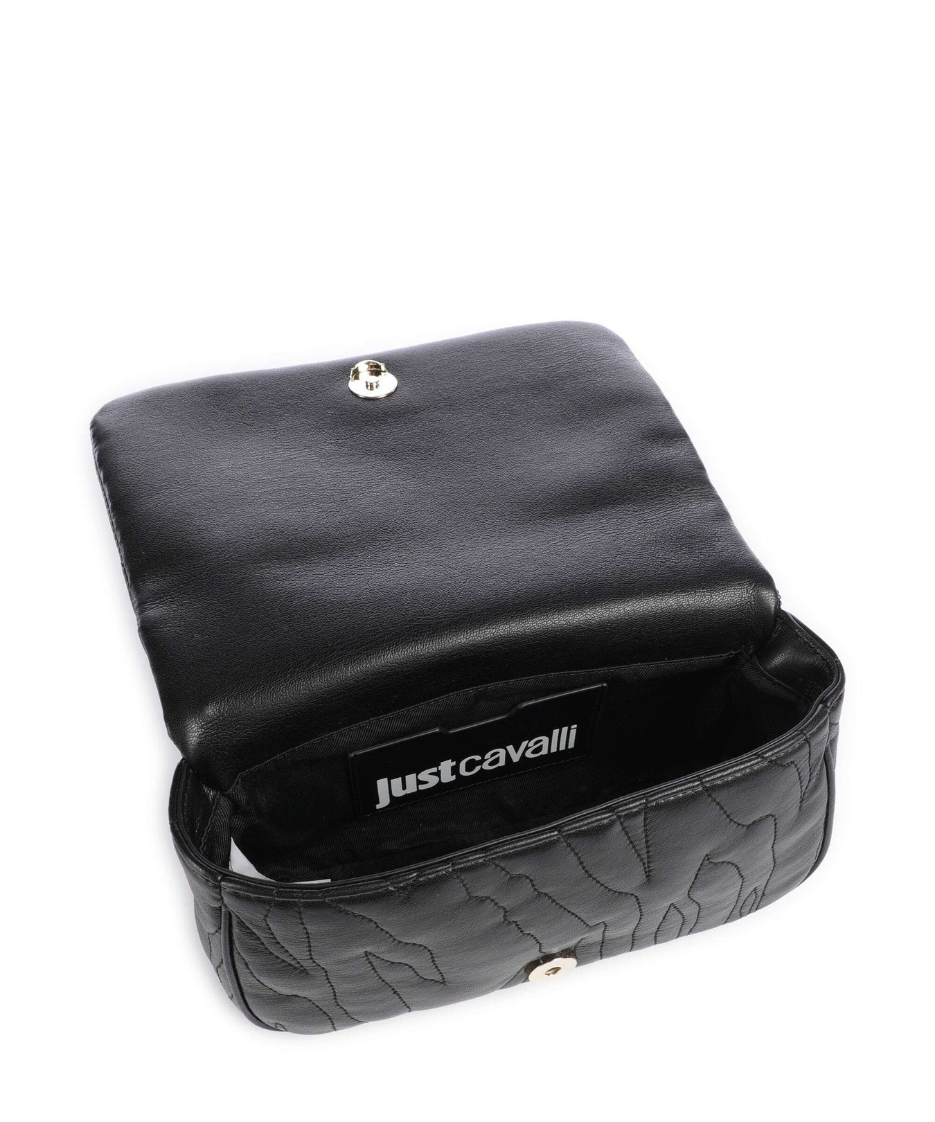 Just Cavalli Quilted Zebra Shoulder bag black