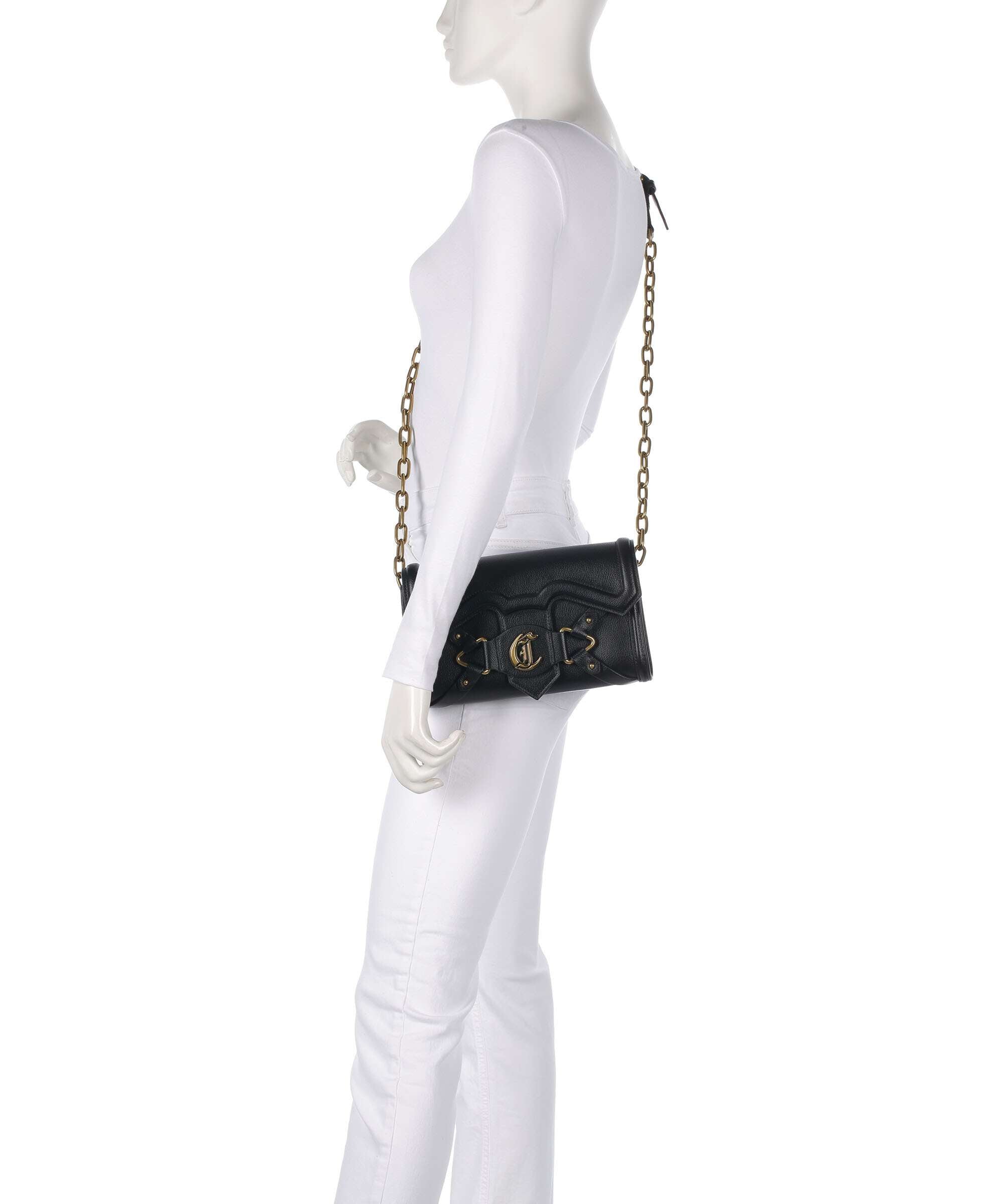 Just Cavalli Crossed Laces Crossbody bag black