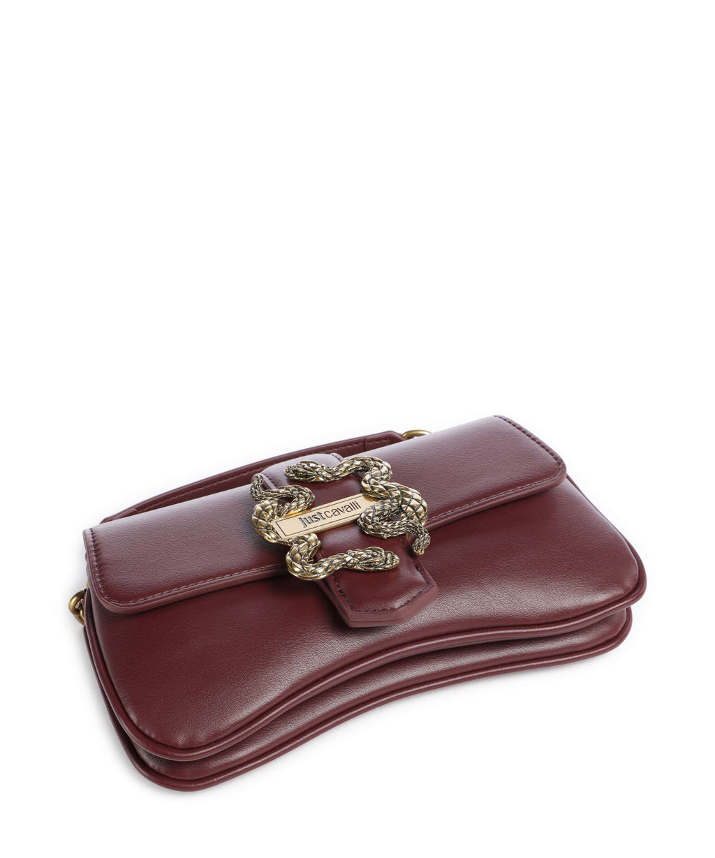 Just Cavalli Iconic Snakes Crossbody bag cordovan