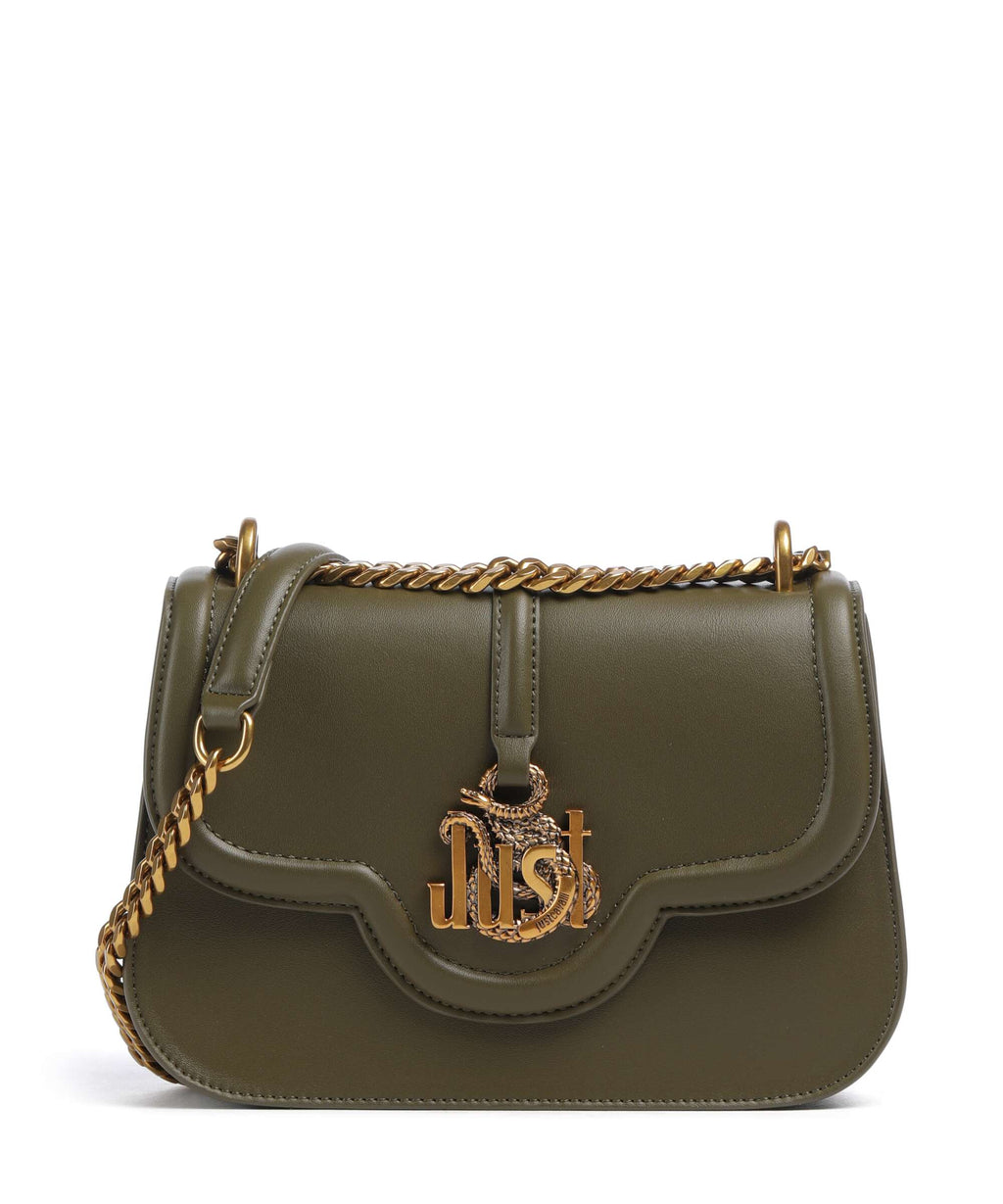 Just Cavalli Just Snake Shoulder bag fir green