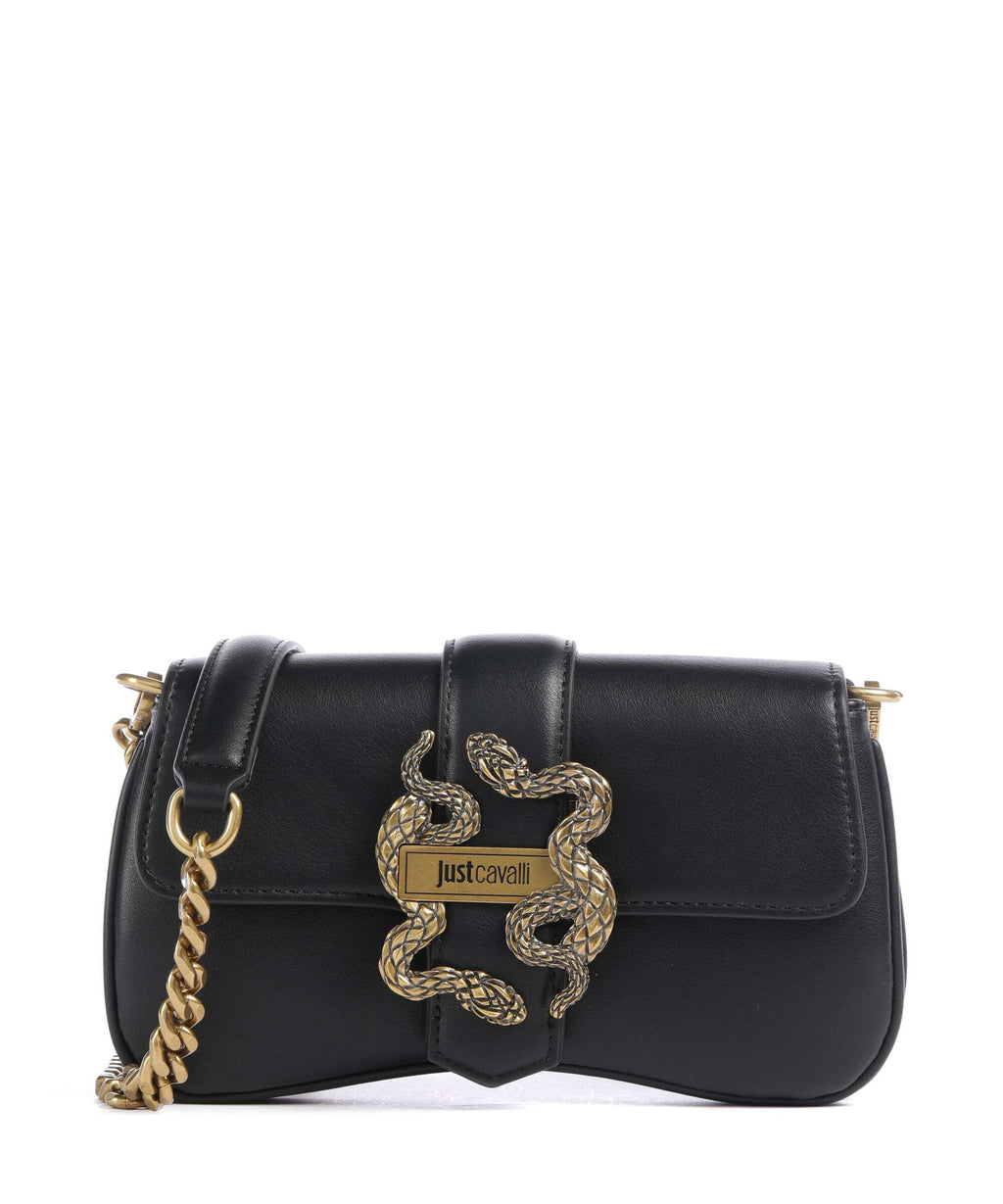 Just Cavalli Iconic Snakes Crossbody bag black