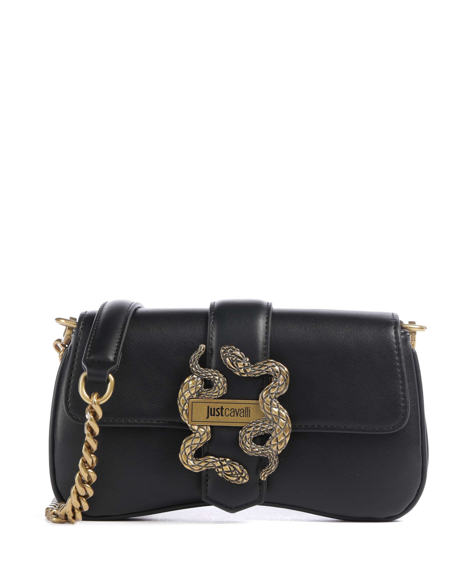 Just Cavalli Iconic Snakes Crossbody bag black