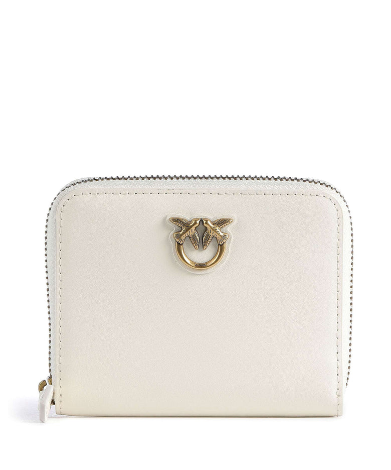 Pinko Taylor Wallet bianco seta/antique gold
