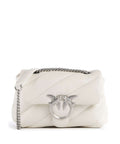 Pinko Love Puff Mini Shoulder bag bianco seta/old silver