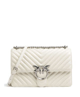 Pinko Love One Classic Sac porté épaule bianco seta/old silver