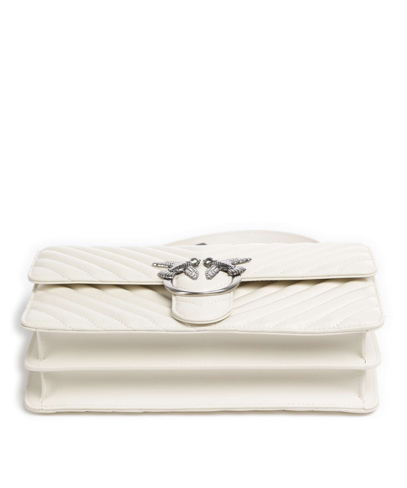 Pinko Love One Classic Shoulder bag bianco seta/old silver