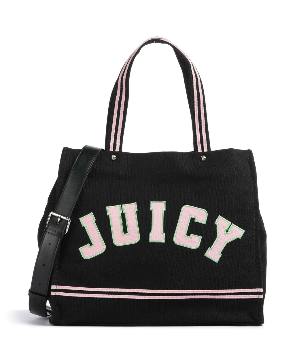 Juicy Couture Iris Patch Canvas L Tote bag black/juicy pink