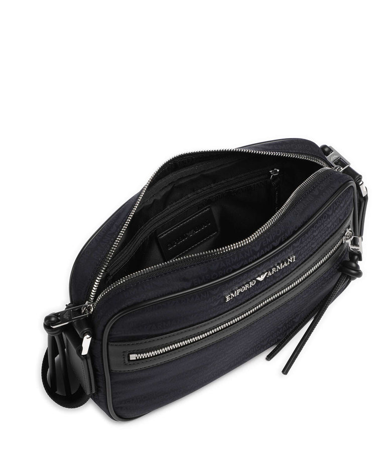 Emporio Armani Monogram Crossbody bag iconico blu navy